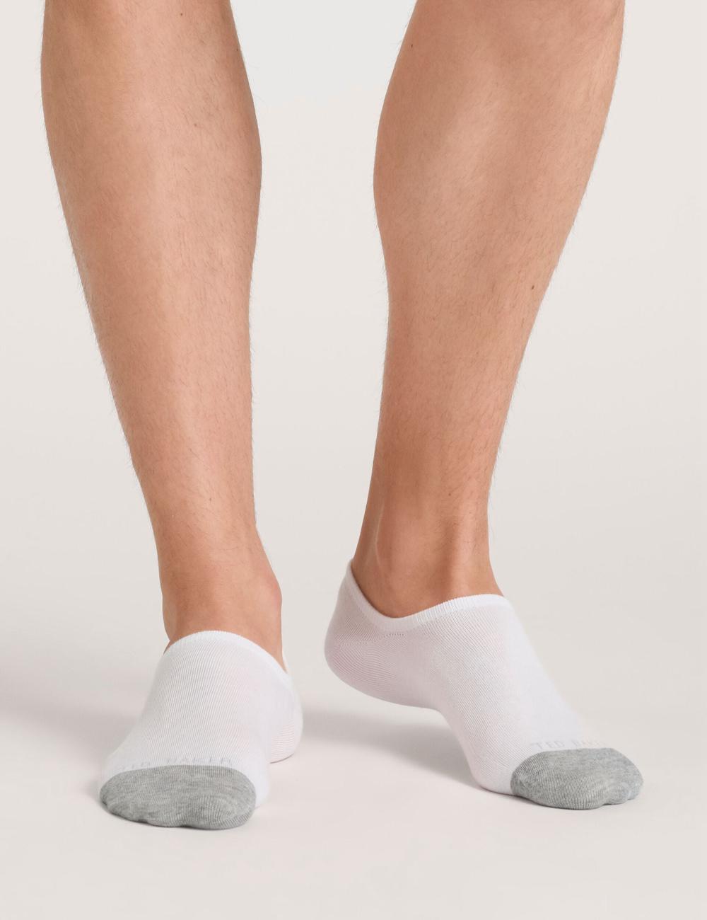 Men Ted Baker 3 Pack Branded Liner Trainer Socks White | KSA  6390-VMEIK