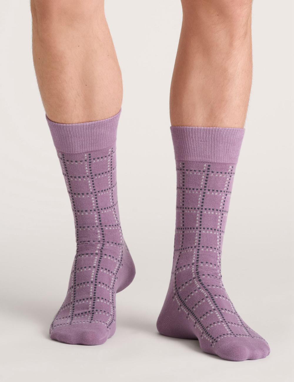 Men Ted Baker 3 Pack Geometric Check Crew Socks Dark Green | KSA  7095-KJFUM
