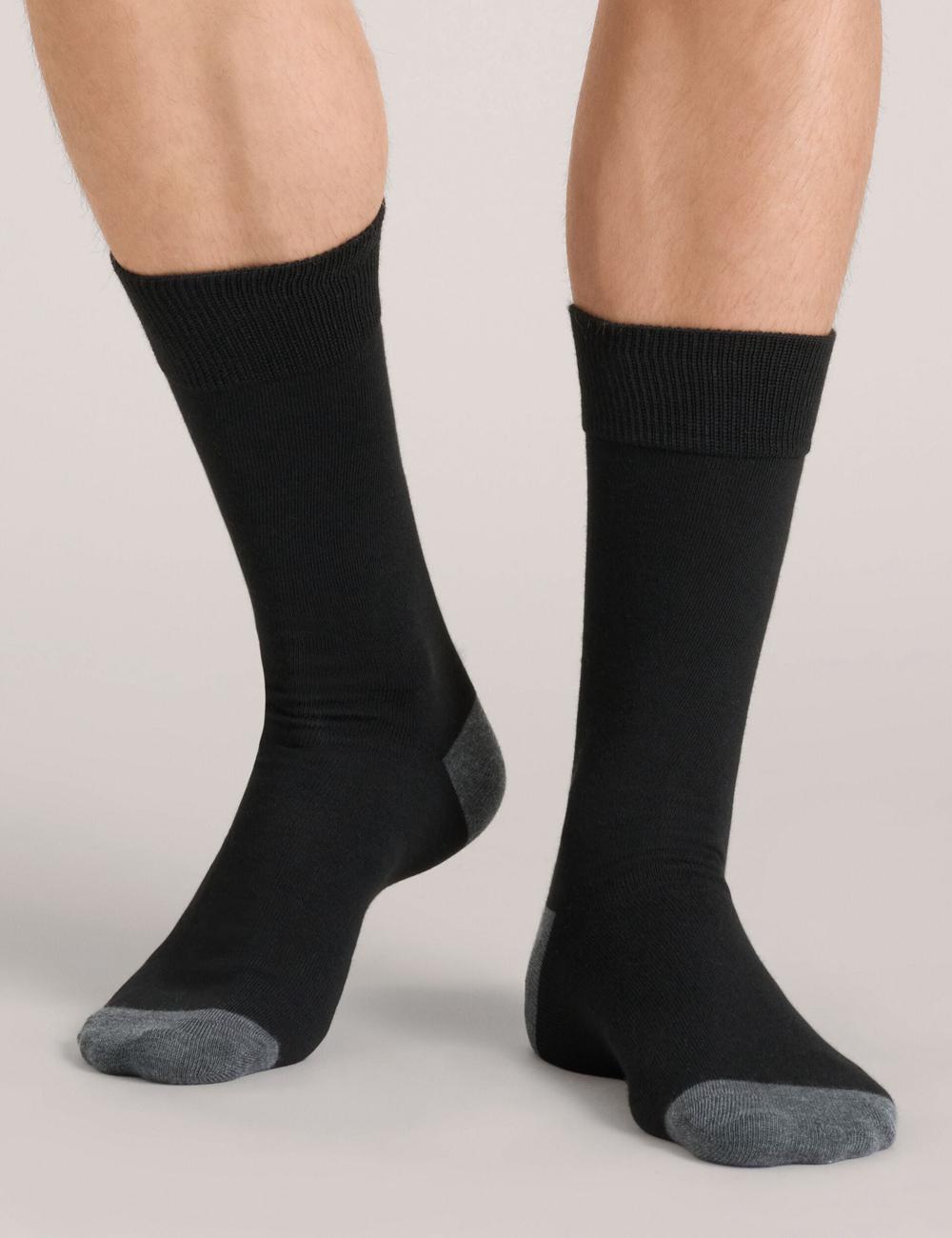 Men Ted Baker 6 Pack Contrast Heel Toe Crew Socks Black | KSA  8953-WGVUY