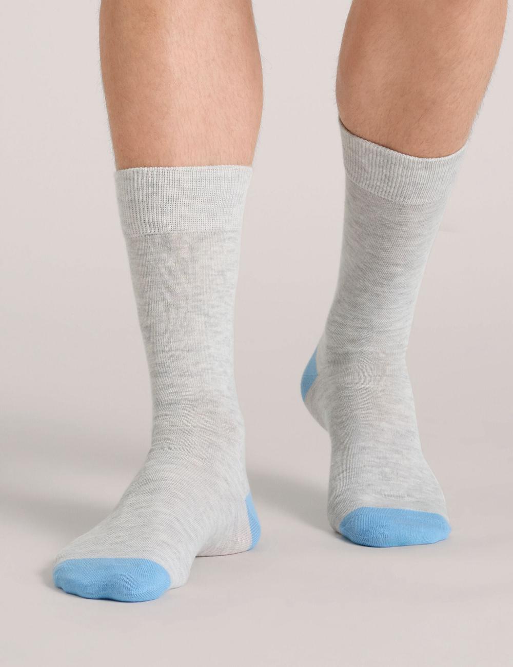 Men Ted Baker 6 Pack Contrast Heel Toe Crew Socks Black | KSA  8953-WGVUY