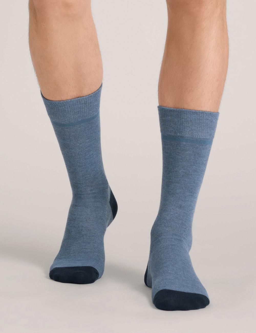 Men Ted Baker 6 Pack Cotton Rich Mixed Crew Socks Blue | KSA  0198-SBDZT