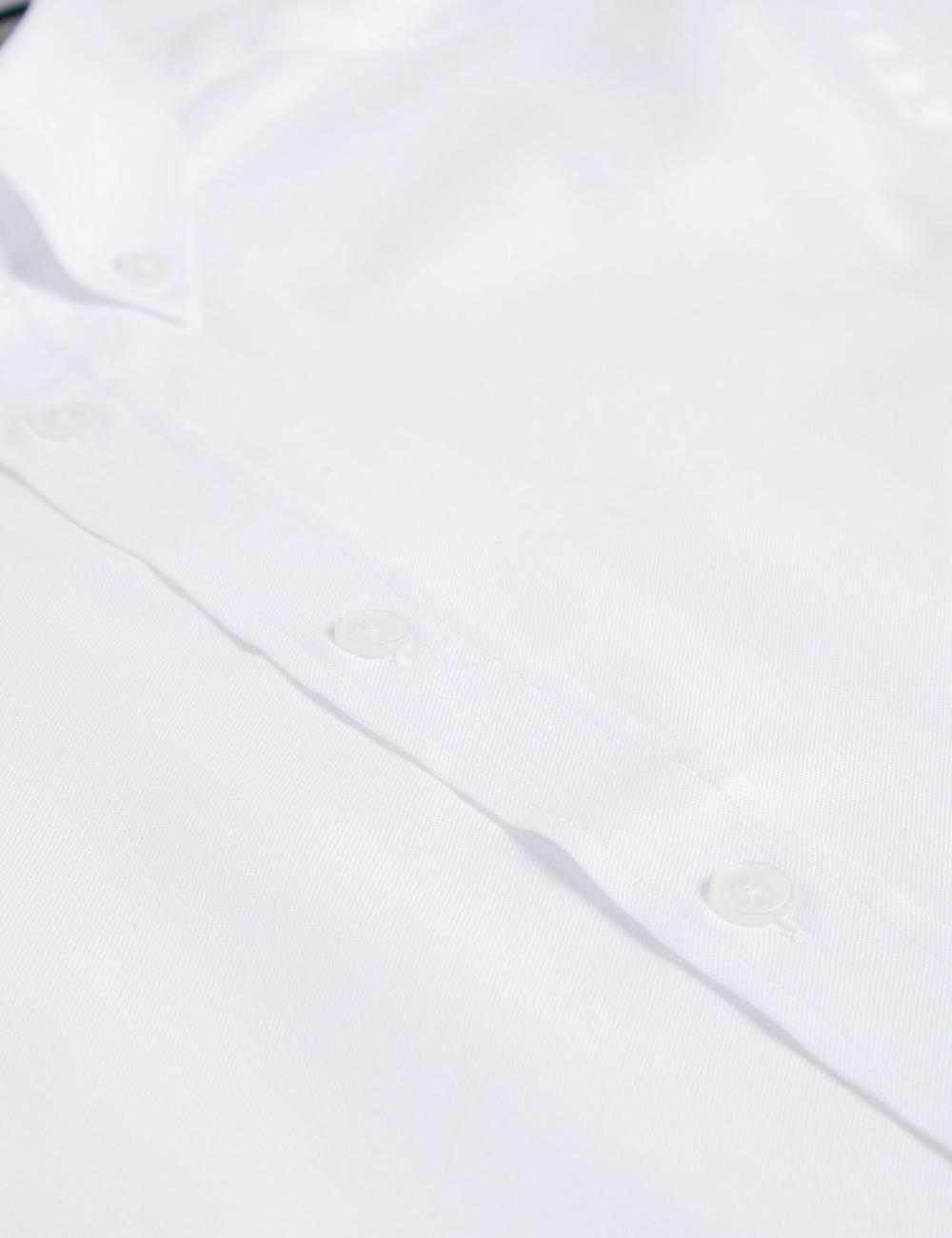 Men Ted Baker ALDGTE - Short Sleeve Cotton Oxford Casual Shirts White | KSA  1865-QHZEY