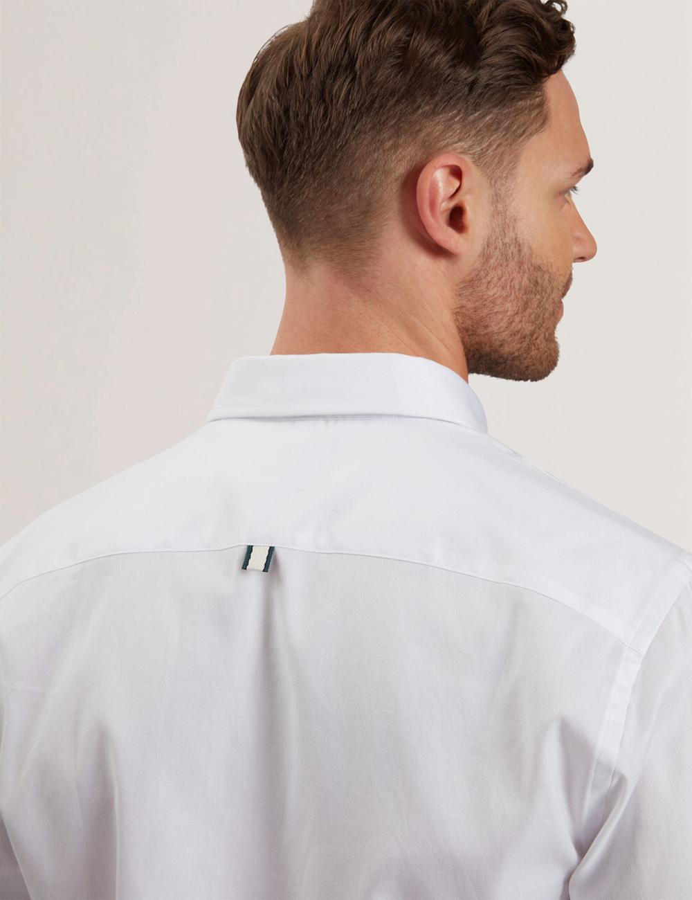 Men Ted Baker ALLARDO - Regular Fit Cotton Oxford Casual Shirts White | KSA  2638-ZBURK