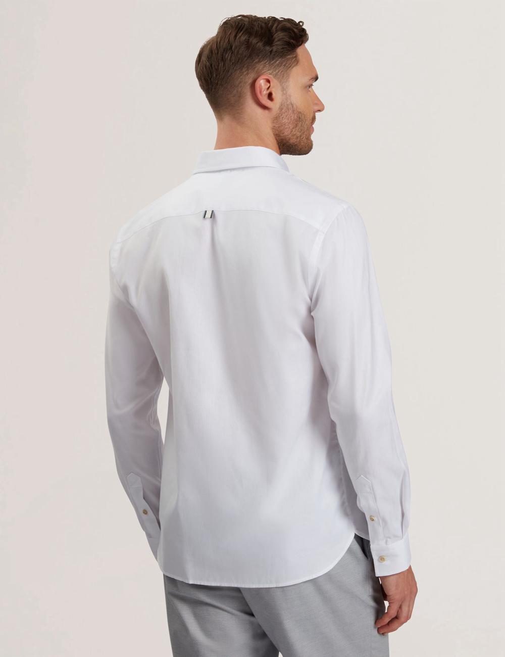 Men Ted Baker ALLARDO - Regular Fit Cotton Oxford Casual Shirts White | KSA  2638-ZBURK