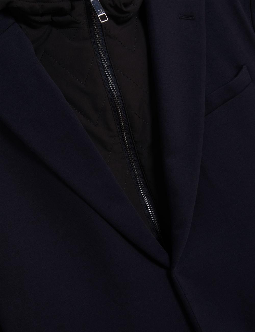 Men Ted Baker ASHB - Jersey Blazer With Zip-Up Hooded Liner Blazers Navy | KSA  9406-SXTLD