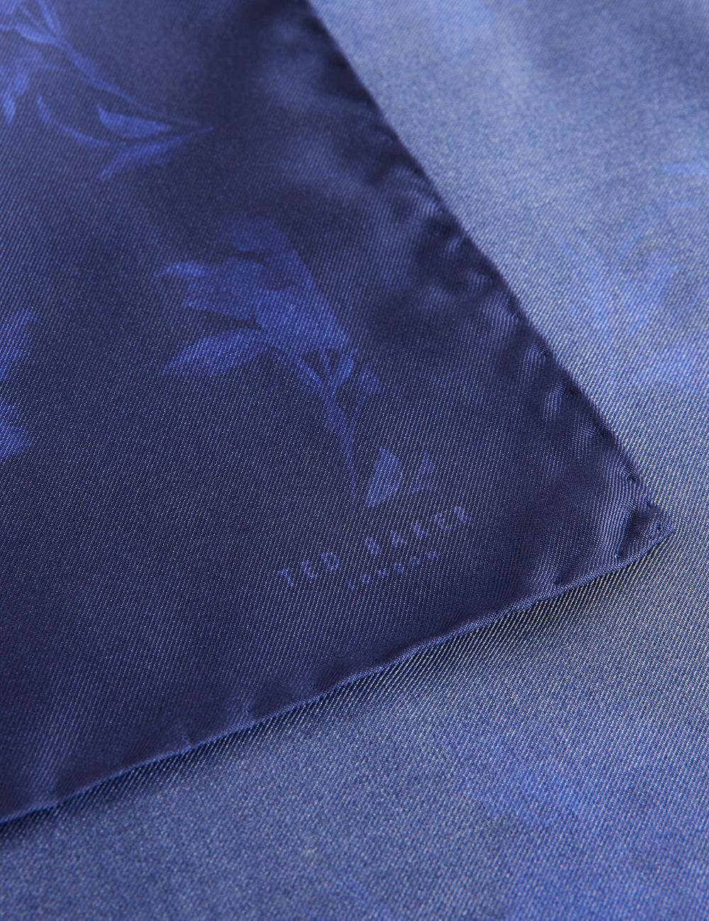 Men Ted Baker AUSTINS - Two Tone Floral Silk Pocket Pocket Squares Navy | KSA  3742-JYVZR