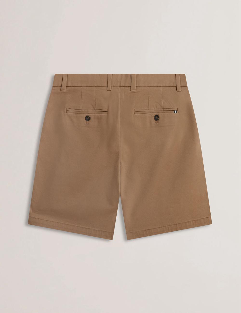 Men Ted Baker BARNHAM - Regular Fit Cotton Blend Chino Shorts Tan | KSA  2983-RJKQW