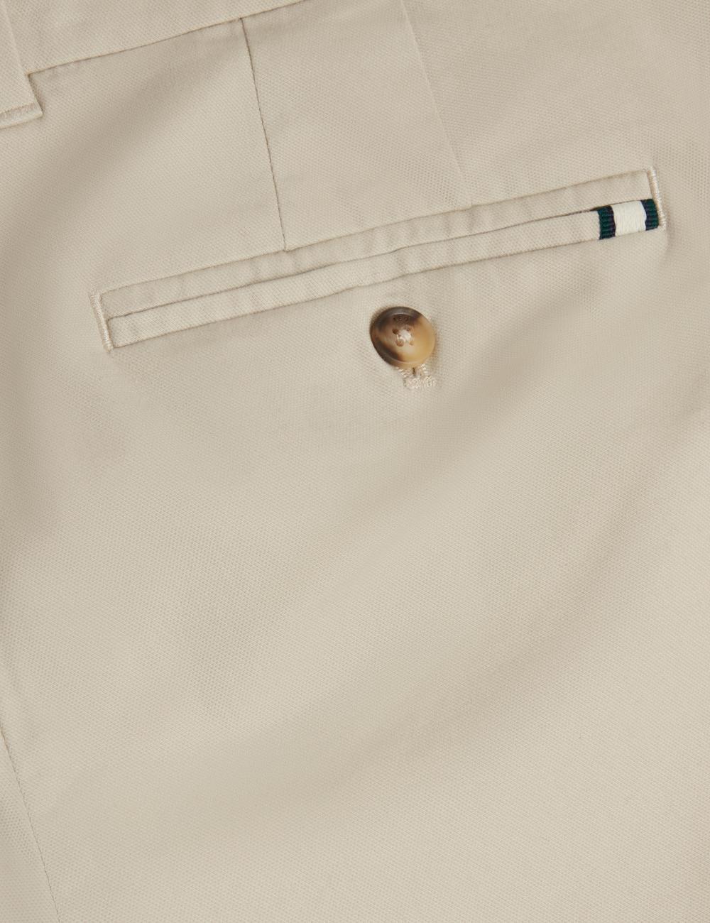 Men Ted Baker BATFORD - Slim Fit Cotton Blend Chinos Trousers Tan | KSA  1670-FESHL