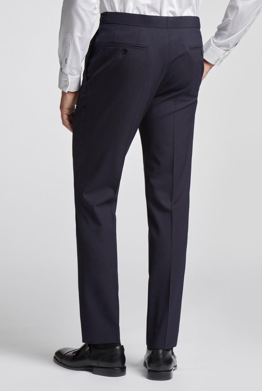 Men Ted Baker BREENTS - Slim Fit Navy Tuxedo Trousers Navy | KSA  8594-CRTWF