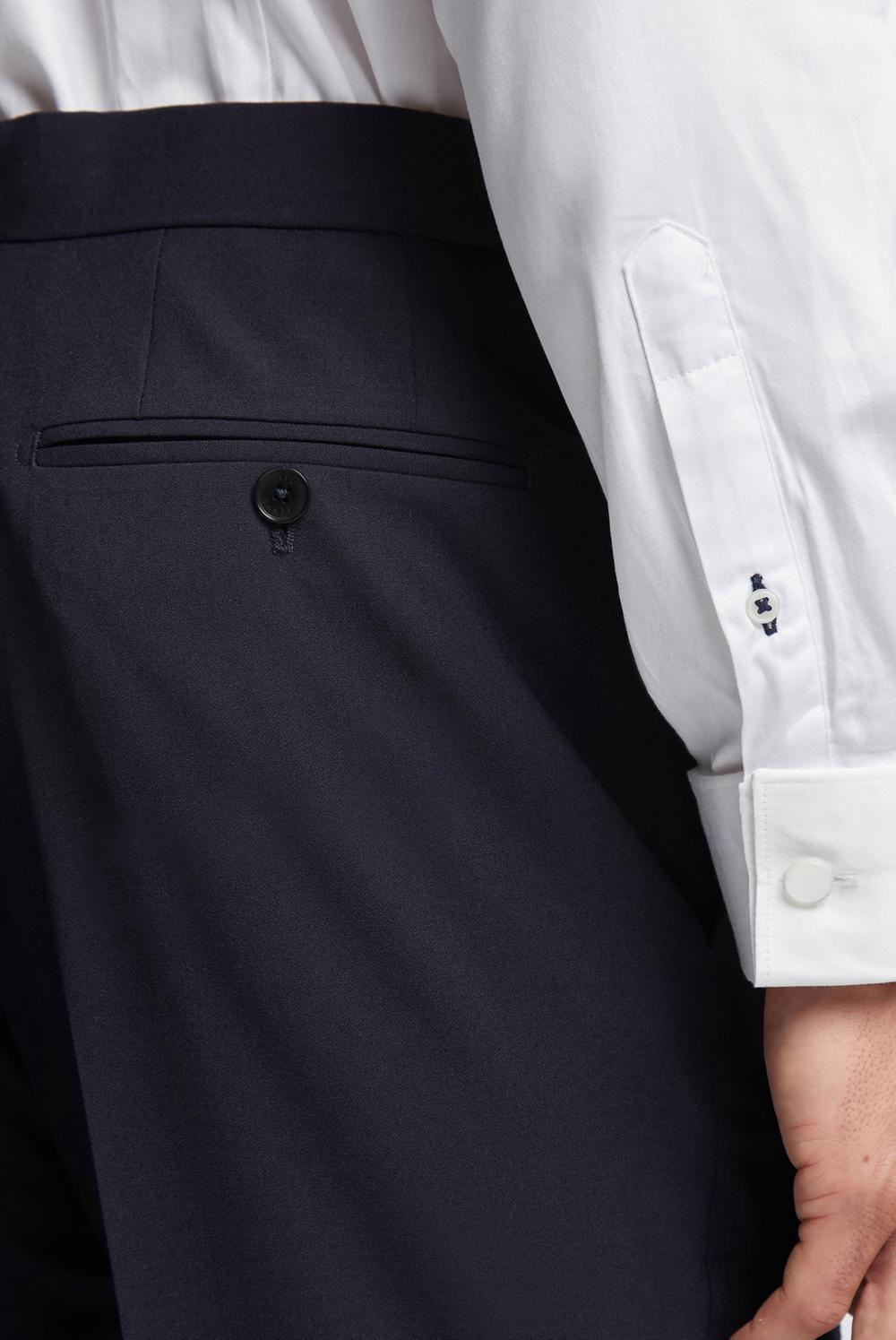 Men Ted Baker BREENTS - Slim Fit Navy Tuxedo Trousers Navy | KSA  8594-CRTWF