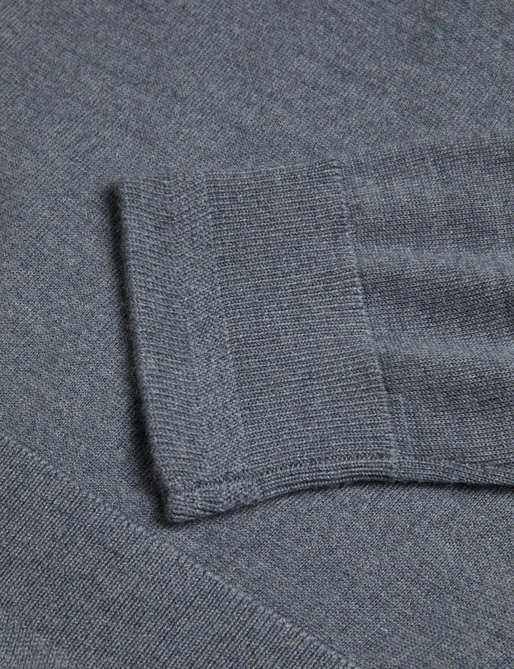 Men Ted Baker CARNBY - Pure Wool Crew Neck Jumpers Charcoal | KSA  8532-XKECL
