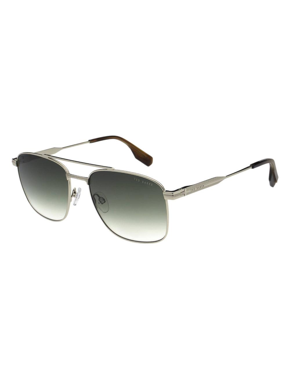 Men Ted Baker CHASE - Metal Frame Navigator Sunglasses Silver | KSA  1360-DTVFC