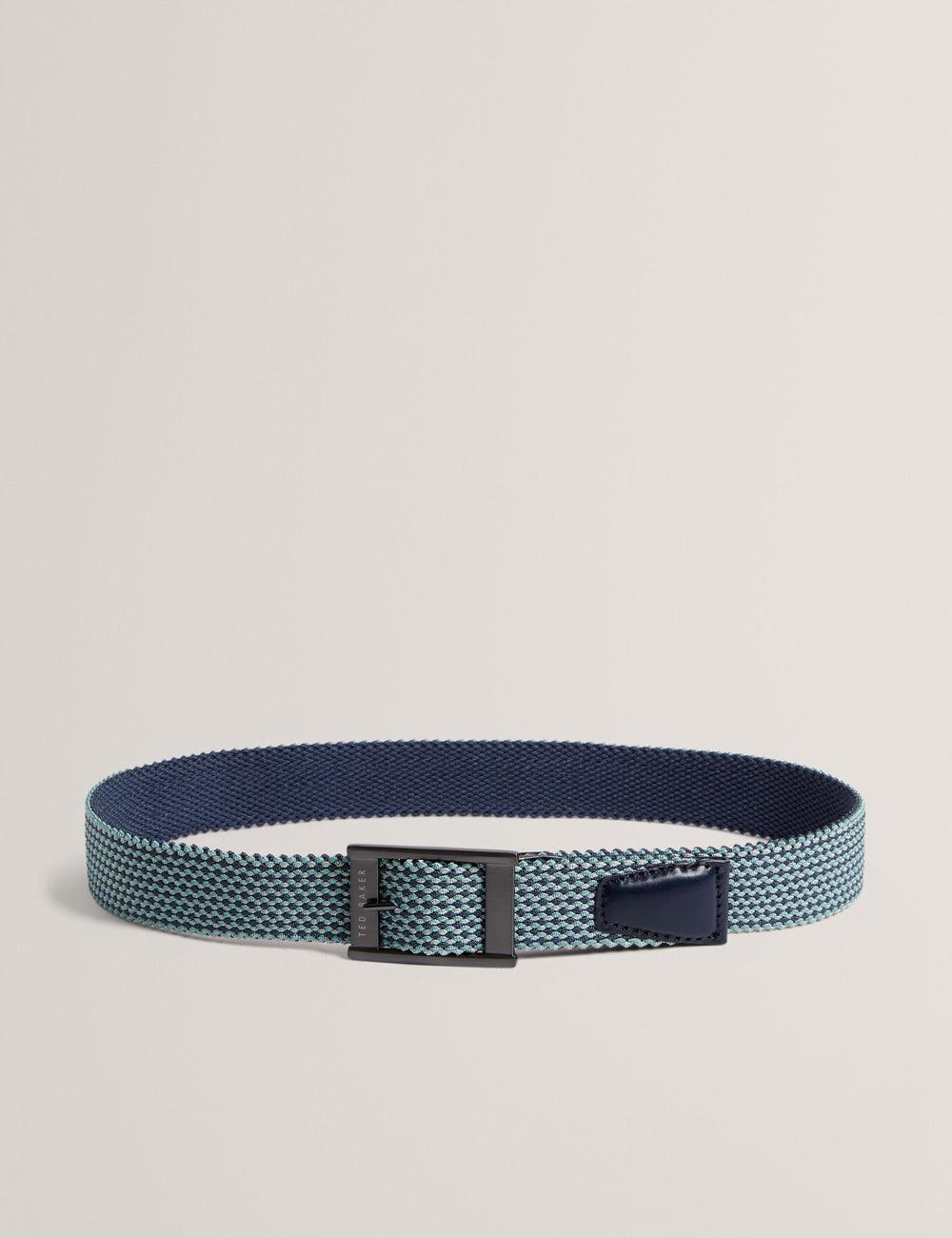 Men Ted Baker COLUMMM - Reversible Woven Elasticated Belts Navy | KSA  7063-GAJLU