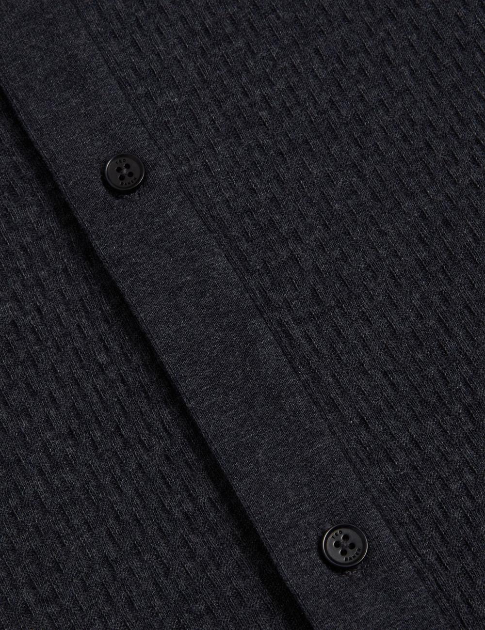 Men Ted Baker CONNYR - Short Sleeve Button Through Polos Shirts Navy | KSA  7826-KCZYJ