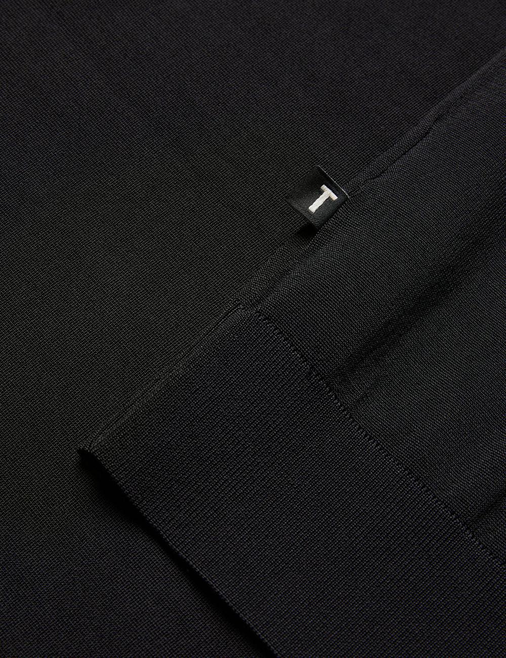 Men Ted Baker DALDIN - Zip Collar Stretch Knit Jumpers Black | KSA  3867-ISKHT