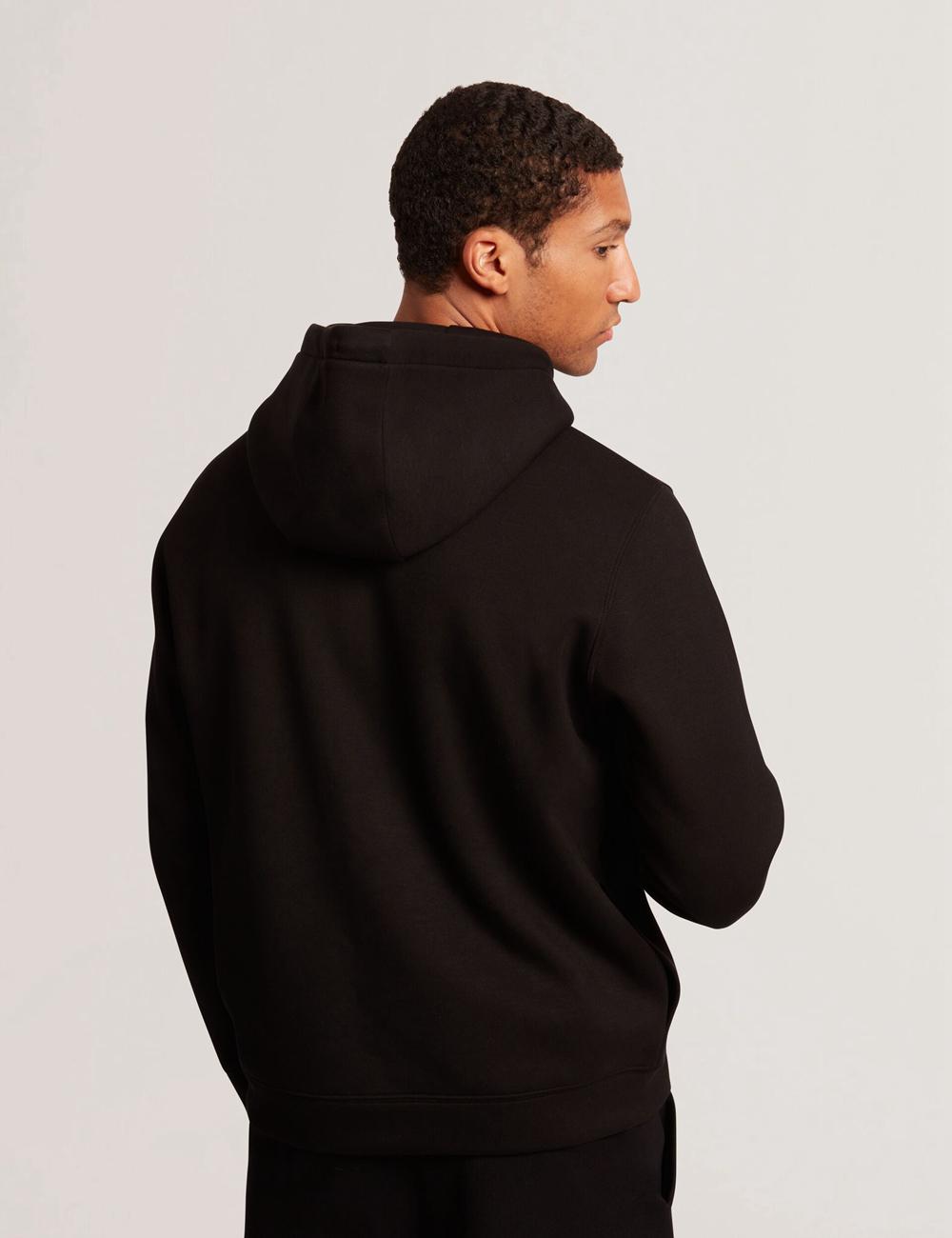 Men Ted Baker EPIO - Zip Through Neoprene Hoodies Black | KSA  8403-GIYRM