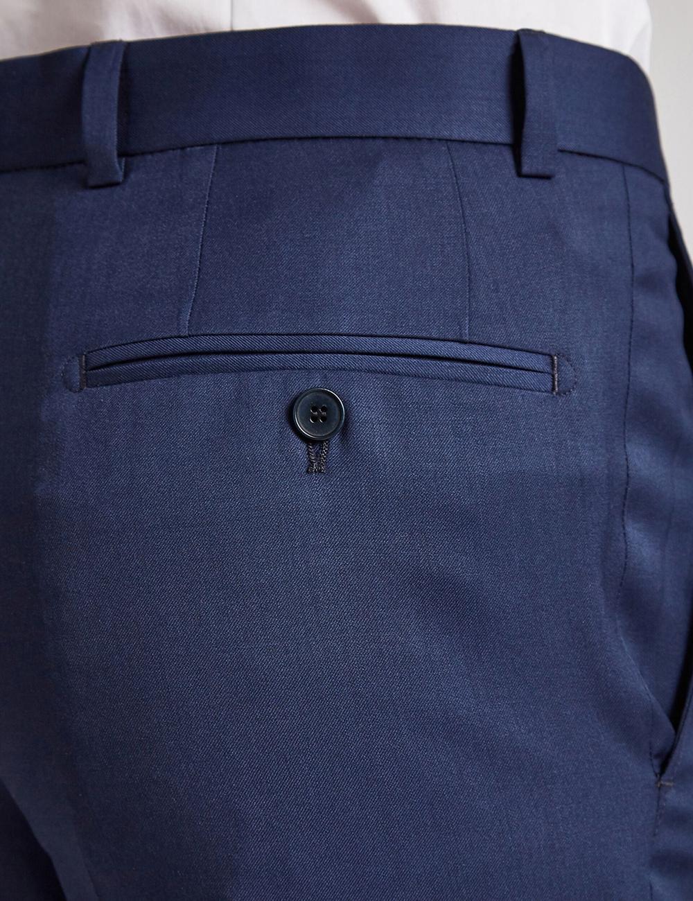 Men Ted Baker FINLAYTS - Twill Wool Slim Fit Suit Trousers Blue | KSA  3105-YLDPH