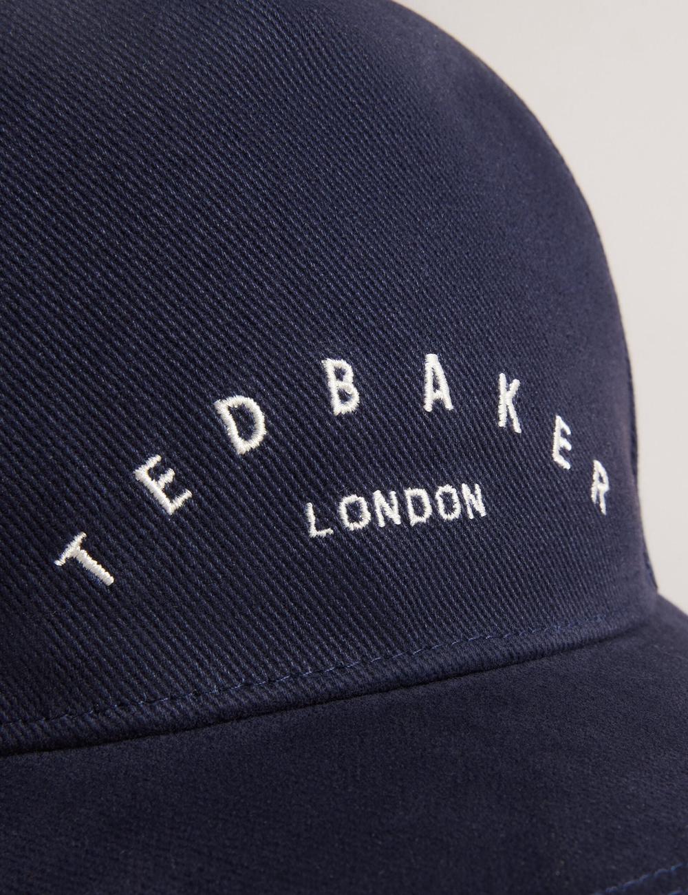 Men Ted Baker FRREDDI - Embroidered Logo Canvas Baseball Caps Navy | KSA  5928-IRWNQ