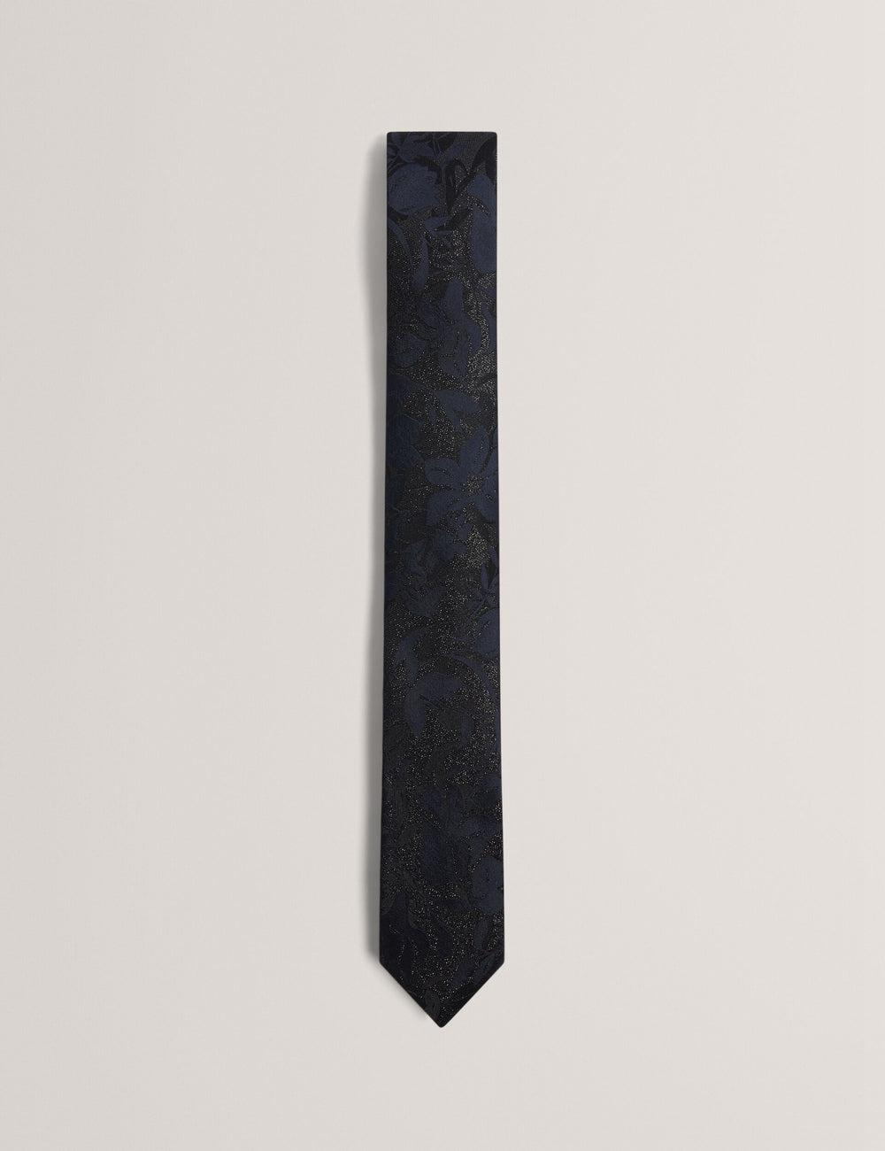Men Ted Baker Floral Print Silk Ties Navy | KSA  5920-BEQJY