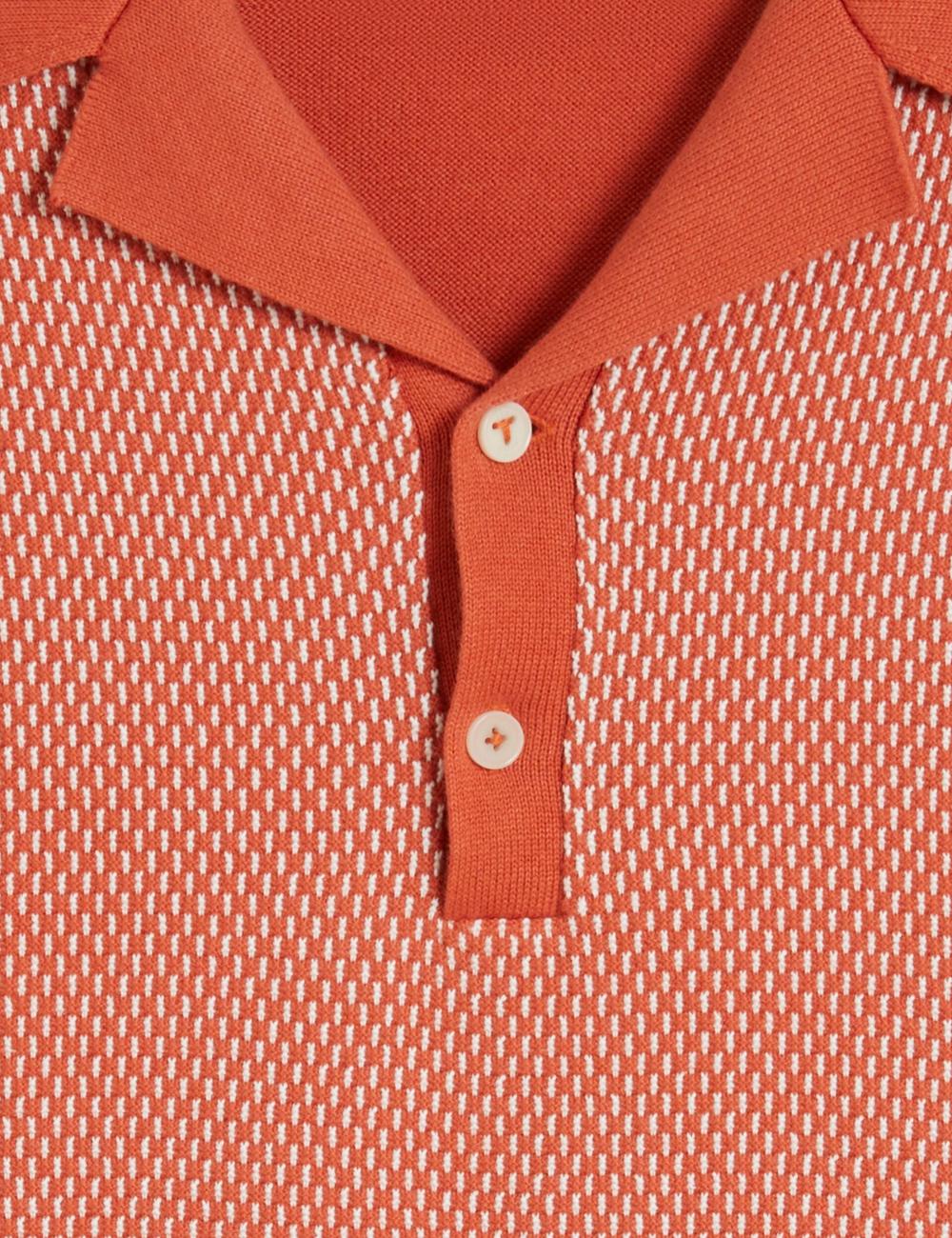 Men Ted Baker GREGRY - Short Sleeve Small Stitch Knitted Polos Shirts Red | KSA  5620-YCKIR
