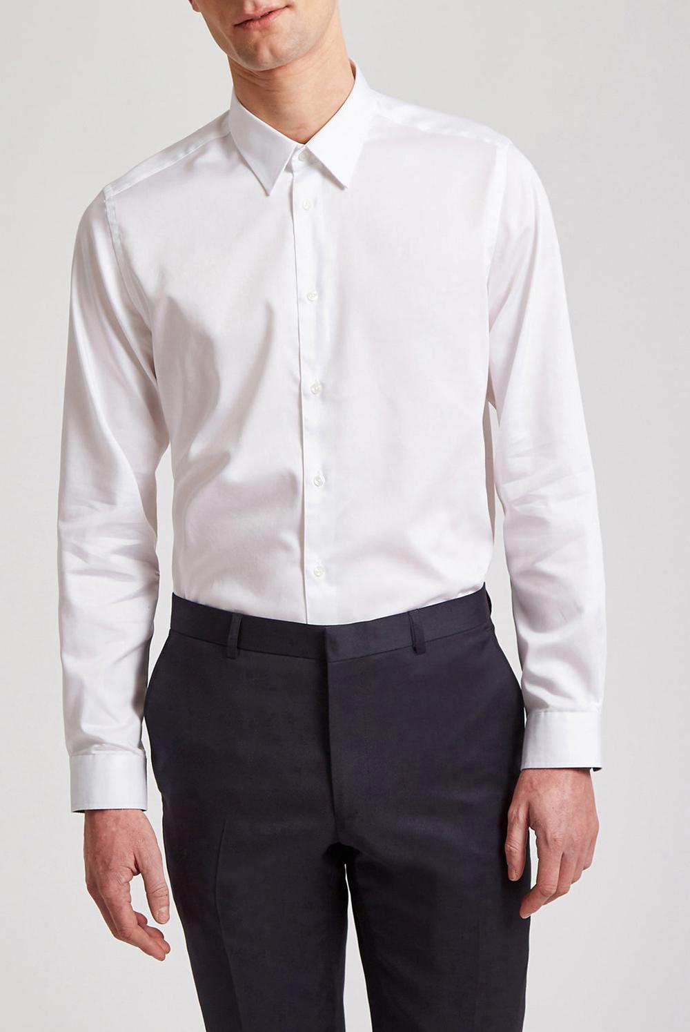 Men Ted Baker HOLMER - Regular Fit White Long Sleeve Formal Shirts White | KSA  5048-OQVDZ