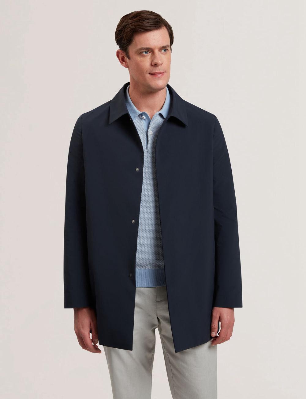 Men Ted Baker HUMMELS - Lightweight Short City Mac Jackets Navy | KSA  2490-MZTQY