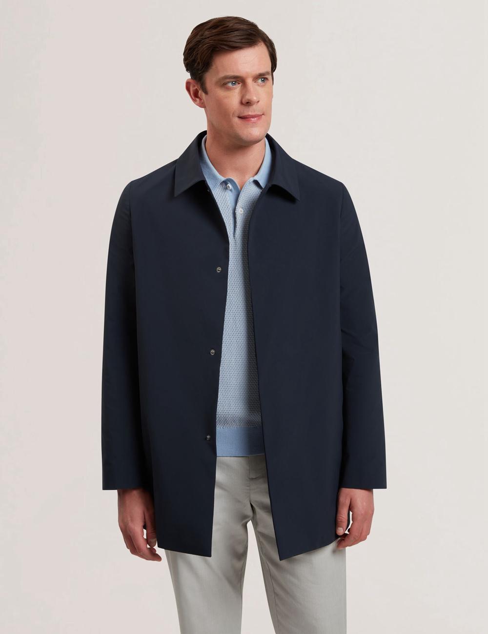 Men Ted Baker HUMMELS - Lightweight Short City Mac Jackets Navy | KSA  2490-MZTQY