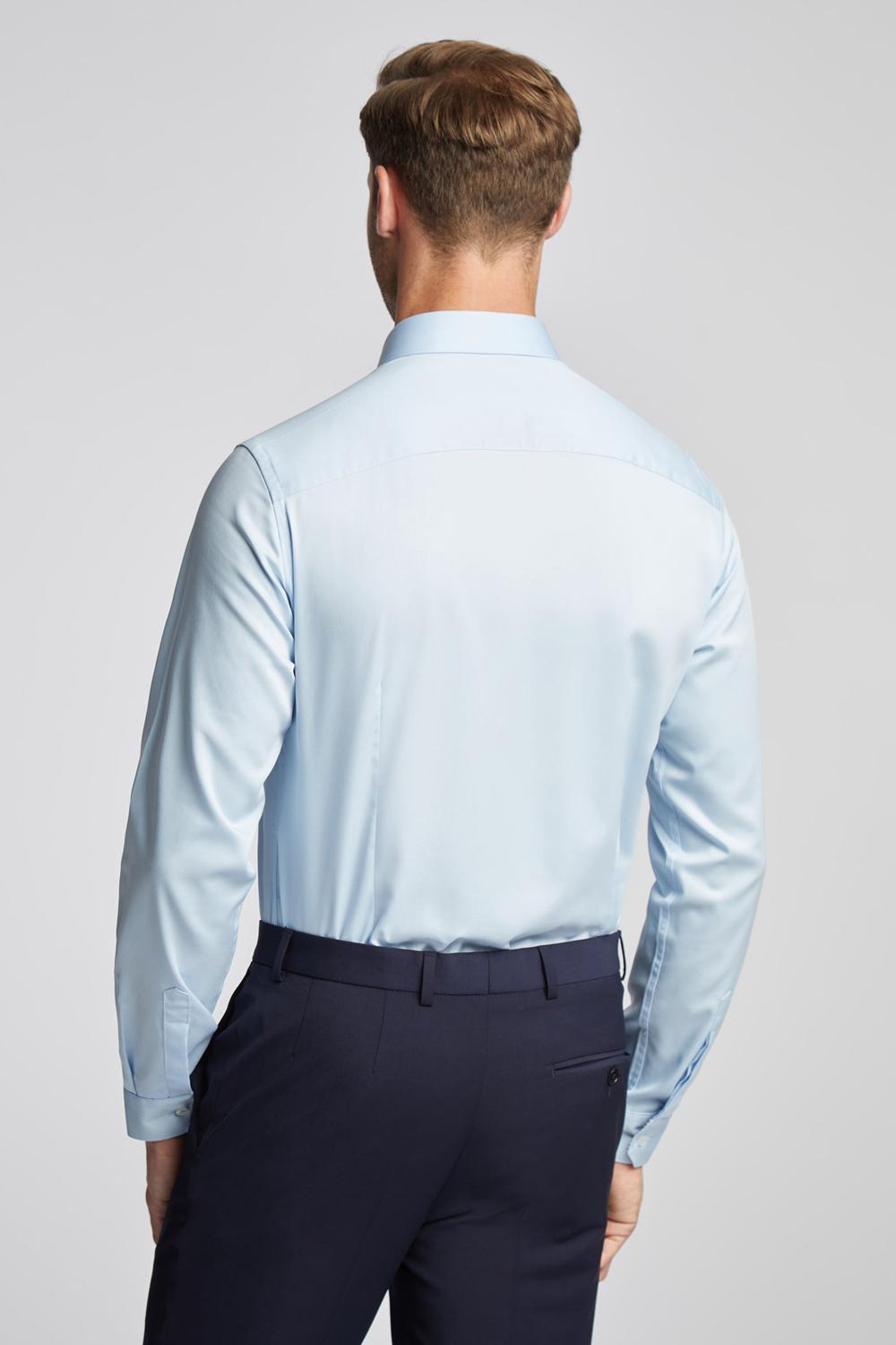 Men Ted Baker ISLA - Slim Fit Pure Cotton Formal Shirts Blue | KSA  3246-VGXLC