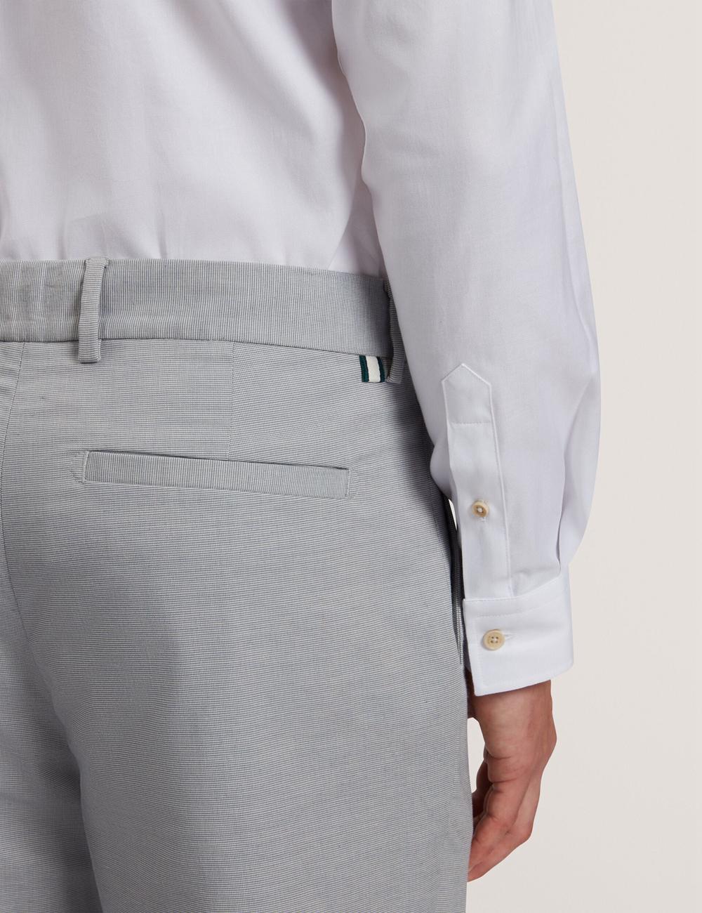 Men Ted Baker JACKUS - Regular Fit Cotton Blend Chino Trousers Navy | KSA  3791-HZPBL