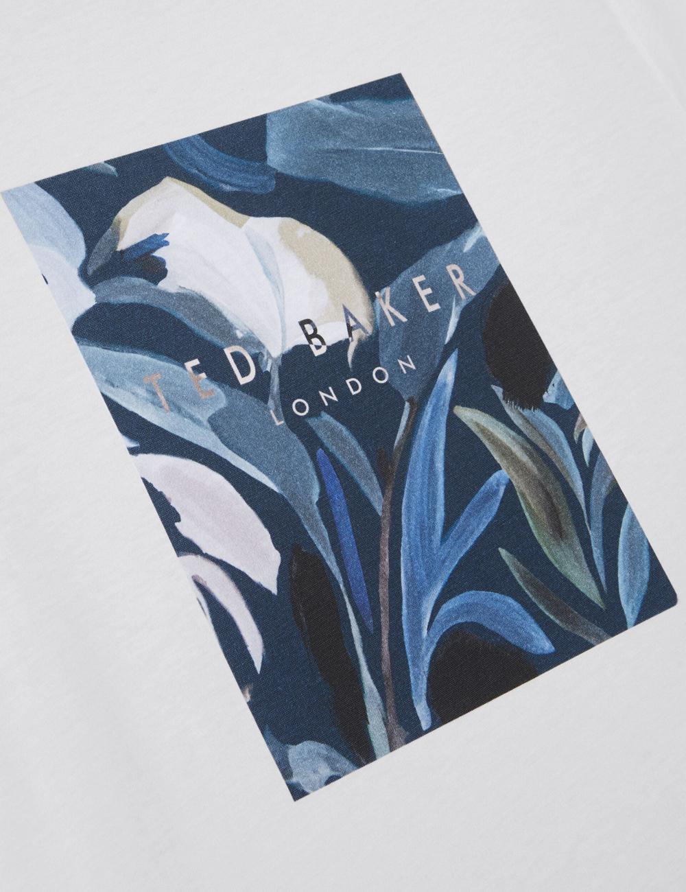 Men Ted Baker JUSTINO - Branded Box Print Graphic Cotton T-Shirts White | KSA  8367-LTKWN