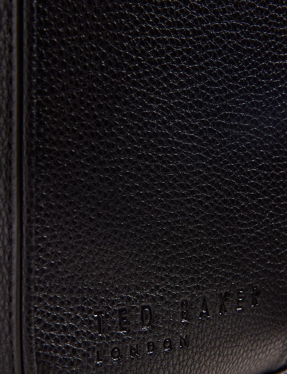 Men Ted Baker KADEN - Branded Webbing PU Leather Document Shoulder Bags Black | KSA  9452-VEJWB
