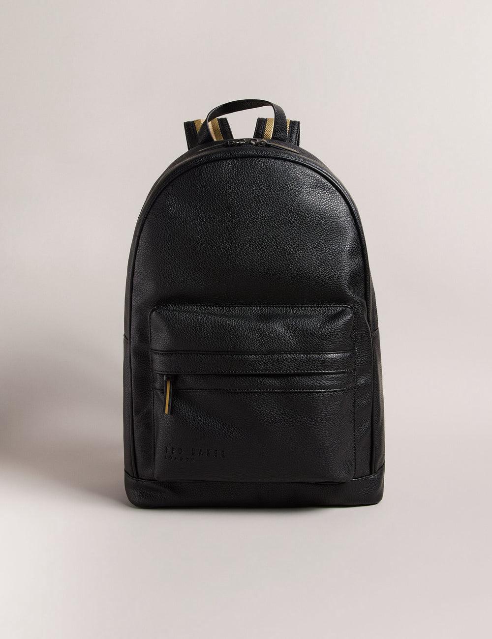 Men Ted Baker KAILEB - Webbing Strap Faux Leather Backpacks Black | KSA  2461-AROBK