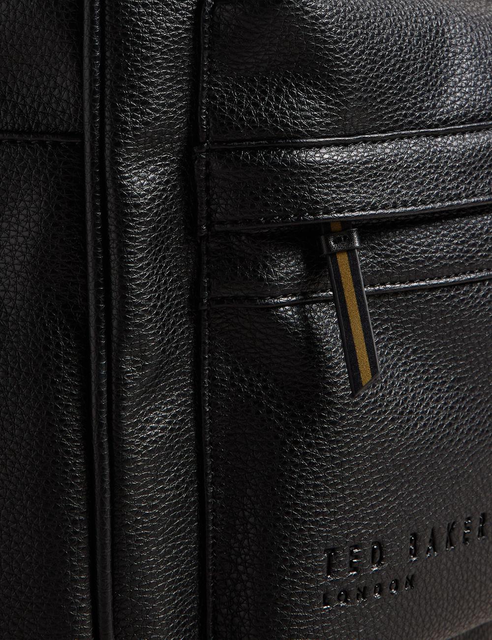 Men Ted Baker KAILEB - Webbing Strap Faux Leather Backpacks Black | KSA  2461-AROBK