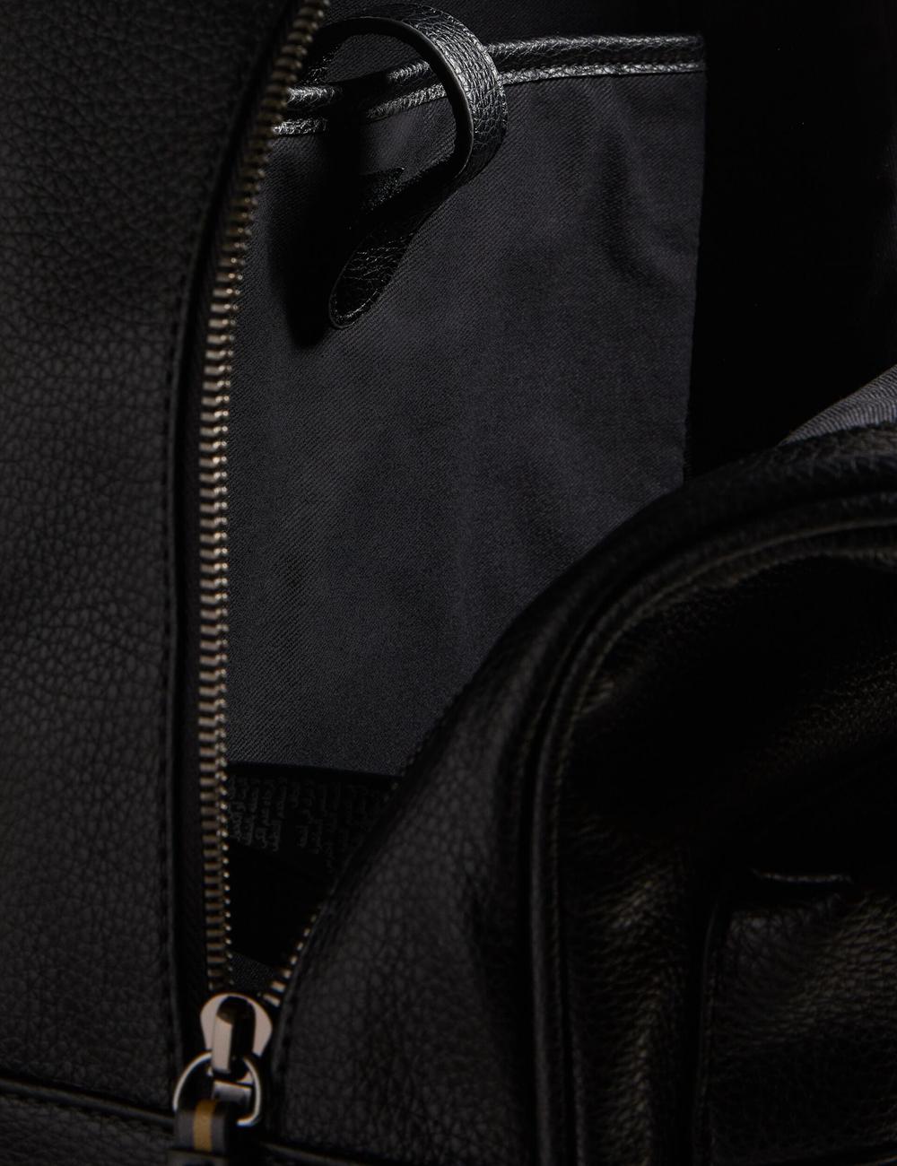 Men Ted Baker KAILEB - Webbing Strap Faux Leather Backpacks Black | KSA  2461-AROBK