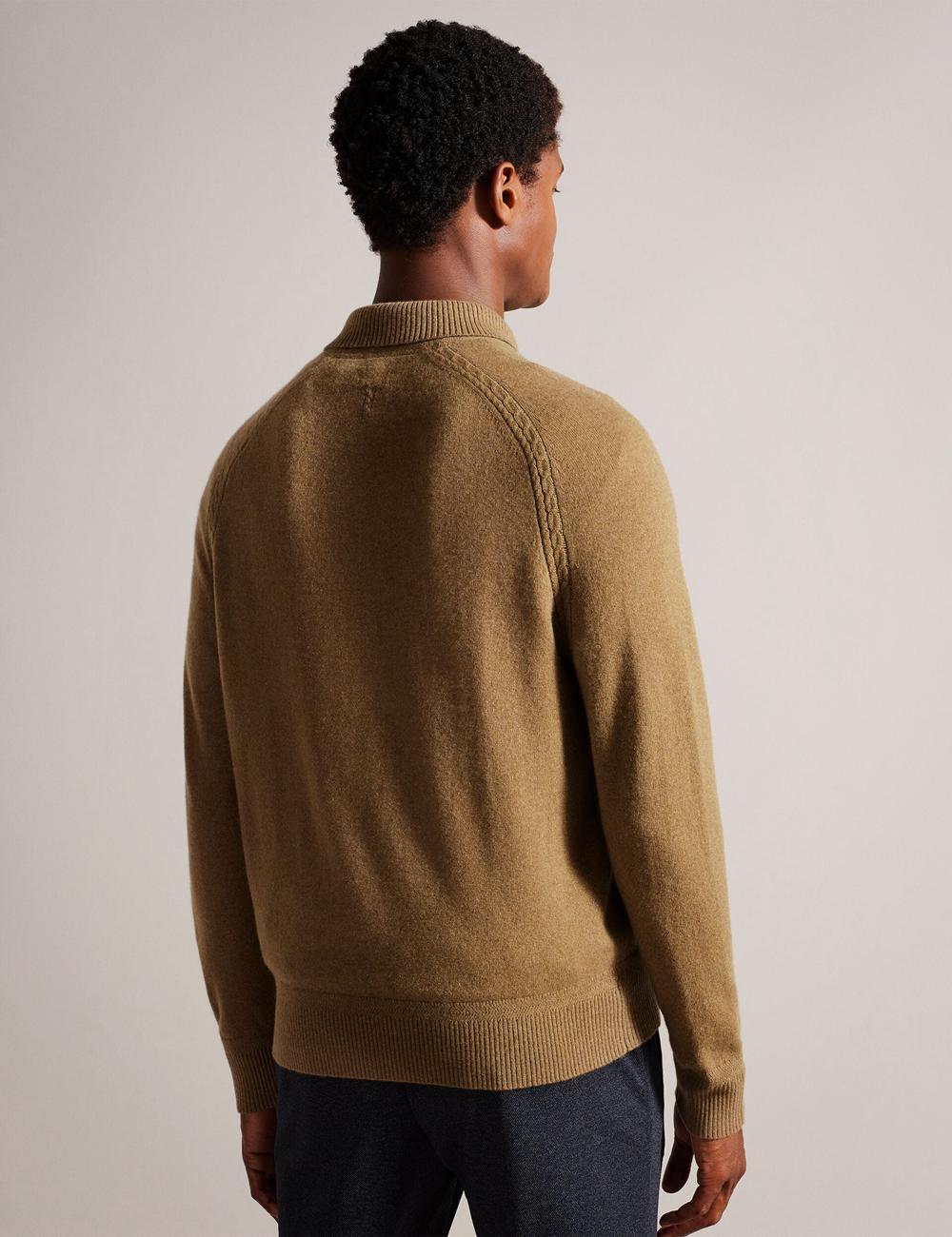 Men Ted Baker KAROLT - Cashmere Knit Long Sleeve Top Jumpers Dk-Brown | KSA  2190-SNIKW
