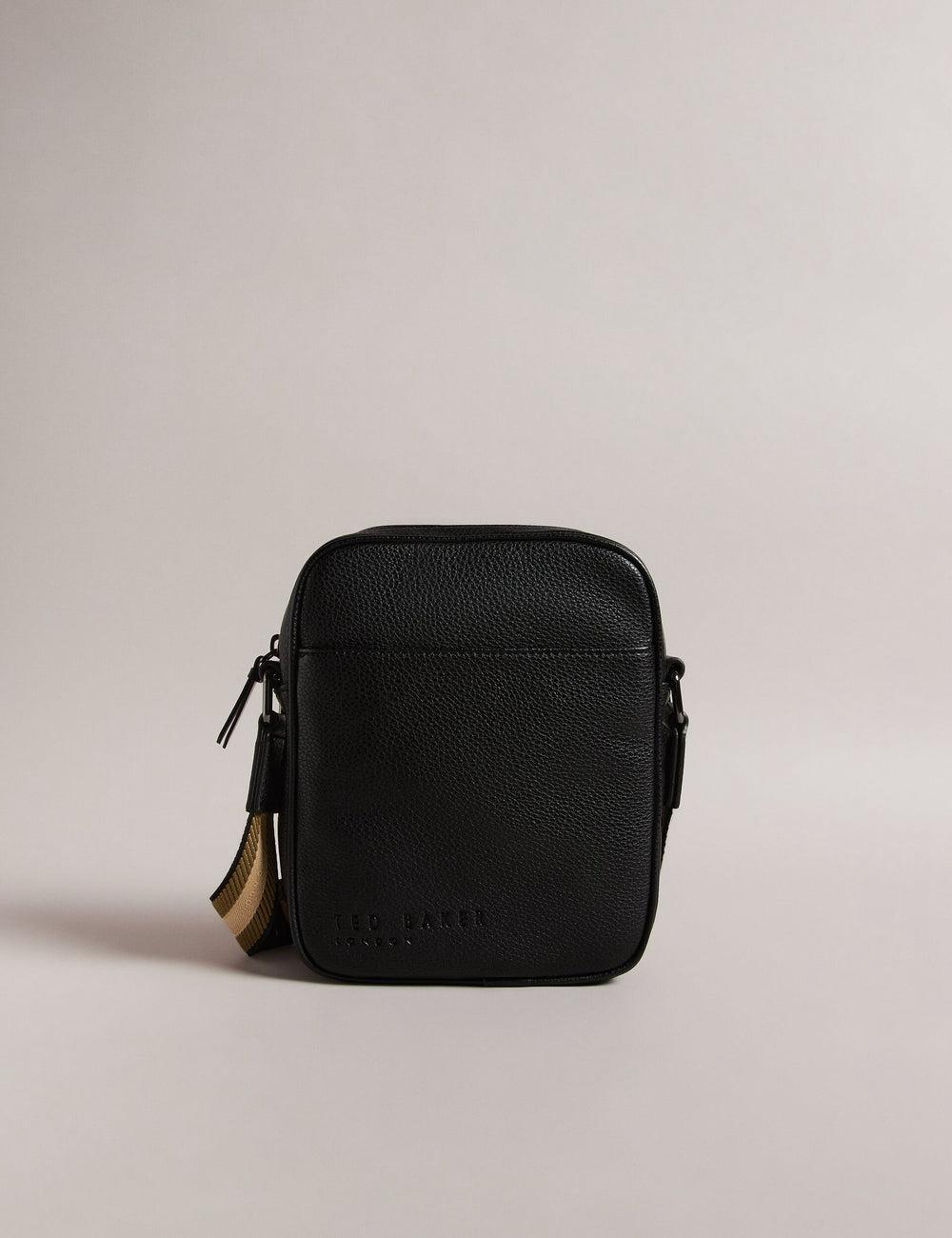 Men Ted Baker KIIAN - Small Reporter Webbing Shoulder Bags Black | KSA  9134-BRTLC