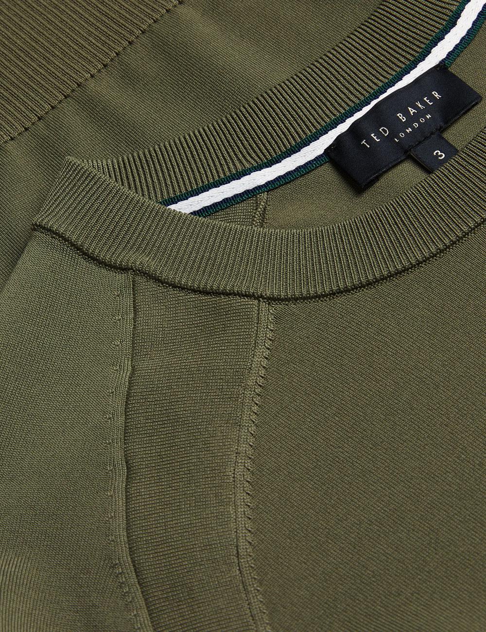 Men Ted Baker MAYWO - Saddle Shoulder Crew Neck Jumpers Khaki | KSA  6152-MYKPE