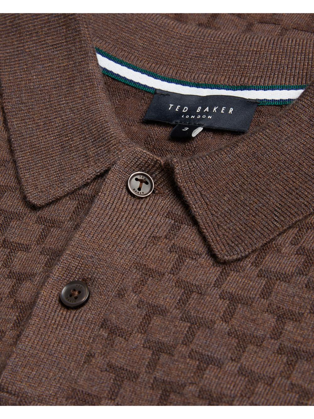 Men Ted Baker MORAR - Long Sleeve T Stitch Knitted Jumpers Dk-Brown | KSA  9238-REWTK