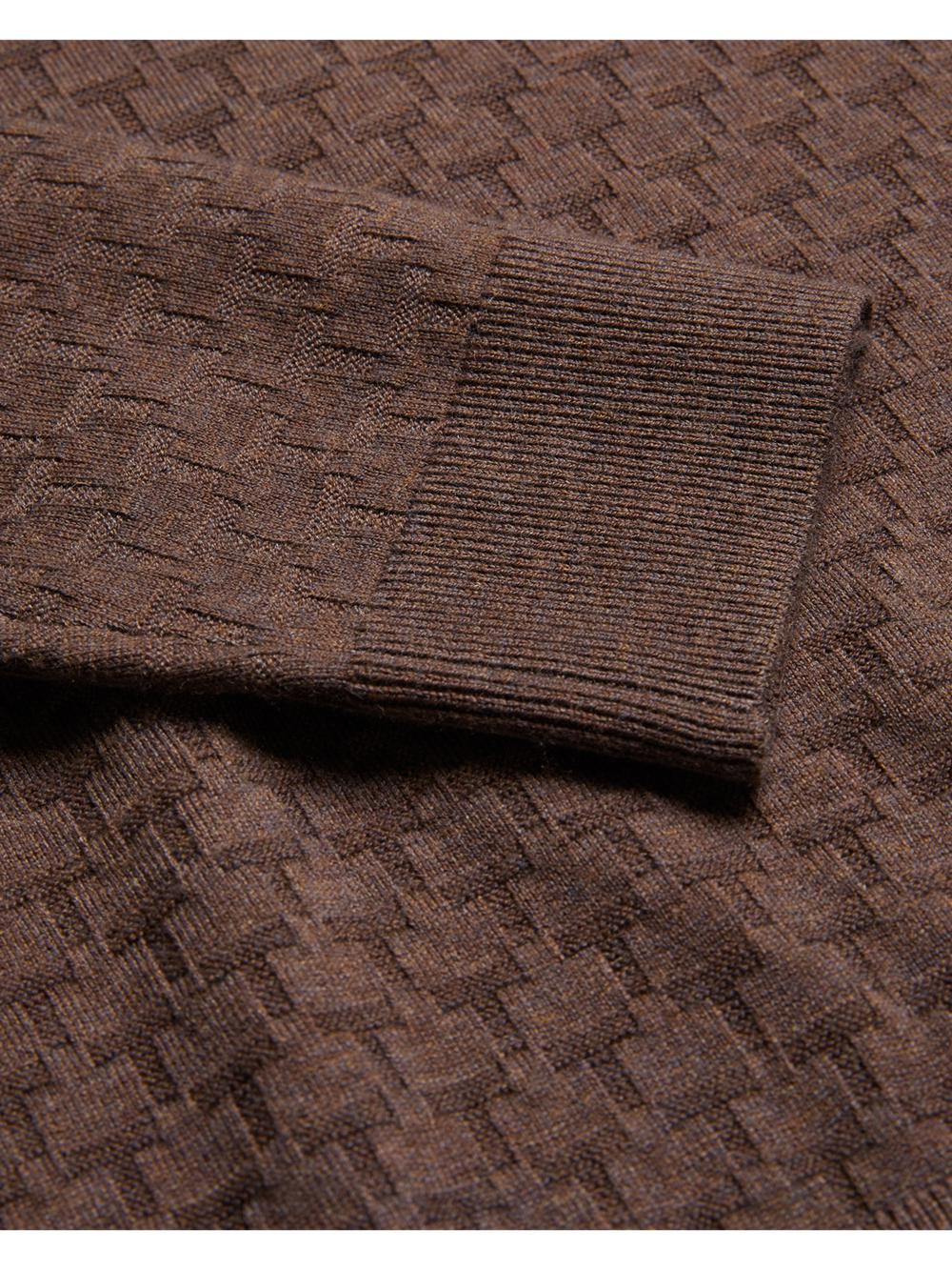 Men Ted Baker MORAR - Long Sleeve T Stitch Knitted Jumpers Dk-Brown | KSA  9238-REWTK