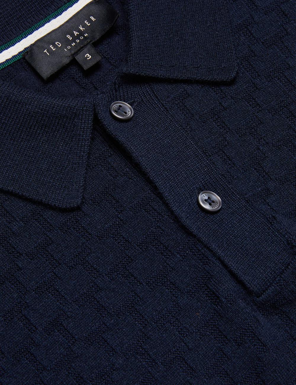 Men Ted Baker MORAR - T Knit Long Sleeve Top Jumpers Navy | KSA  7016-NYLWE