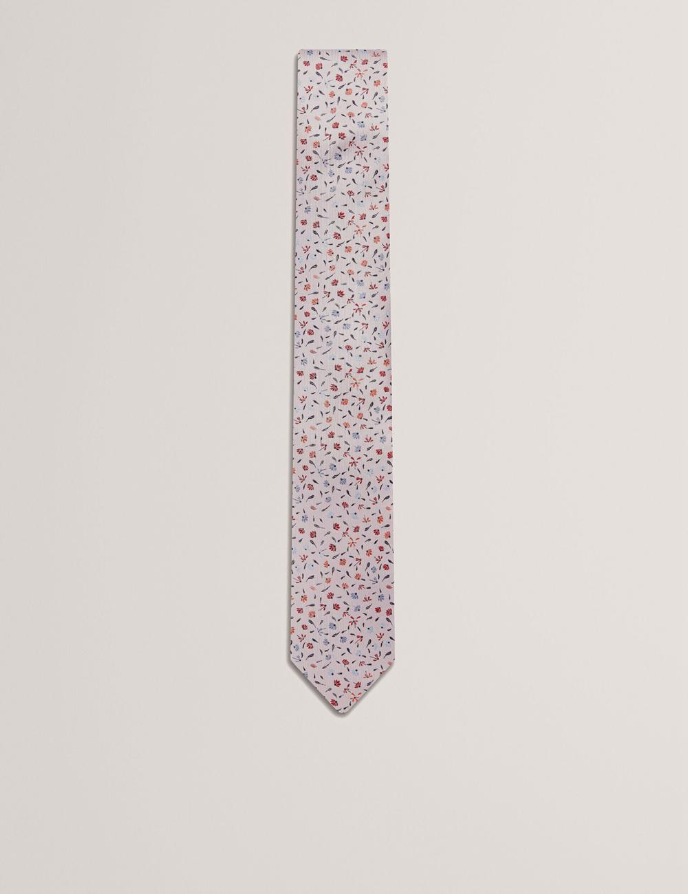 Men Ted Baker ORSEA - Ditsy Petal Print Woven Silk Ties Pink | KSA  7438-IPDZQ