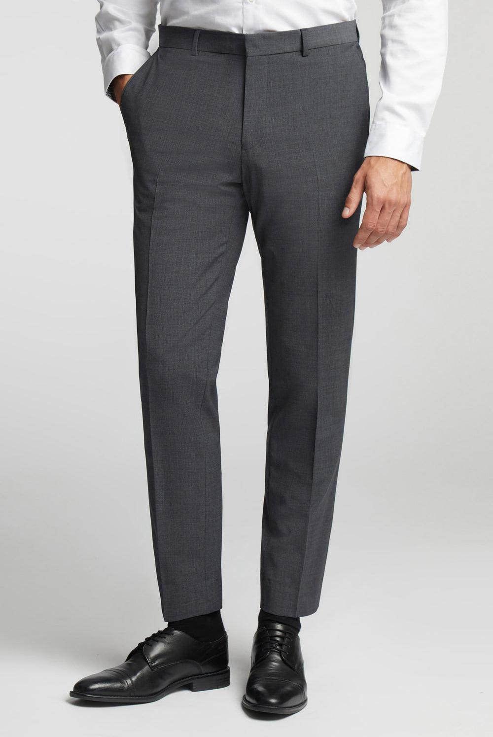 Men Ted Baker PANAMA - Wool Blend Slim Fit Suit Trousers Charcoal | KSA  2740-CGRDV
