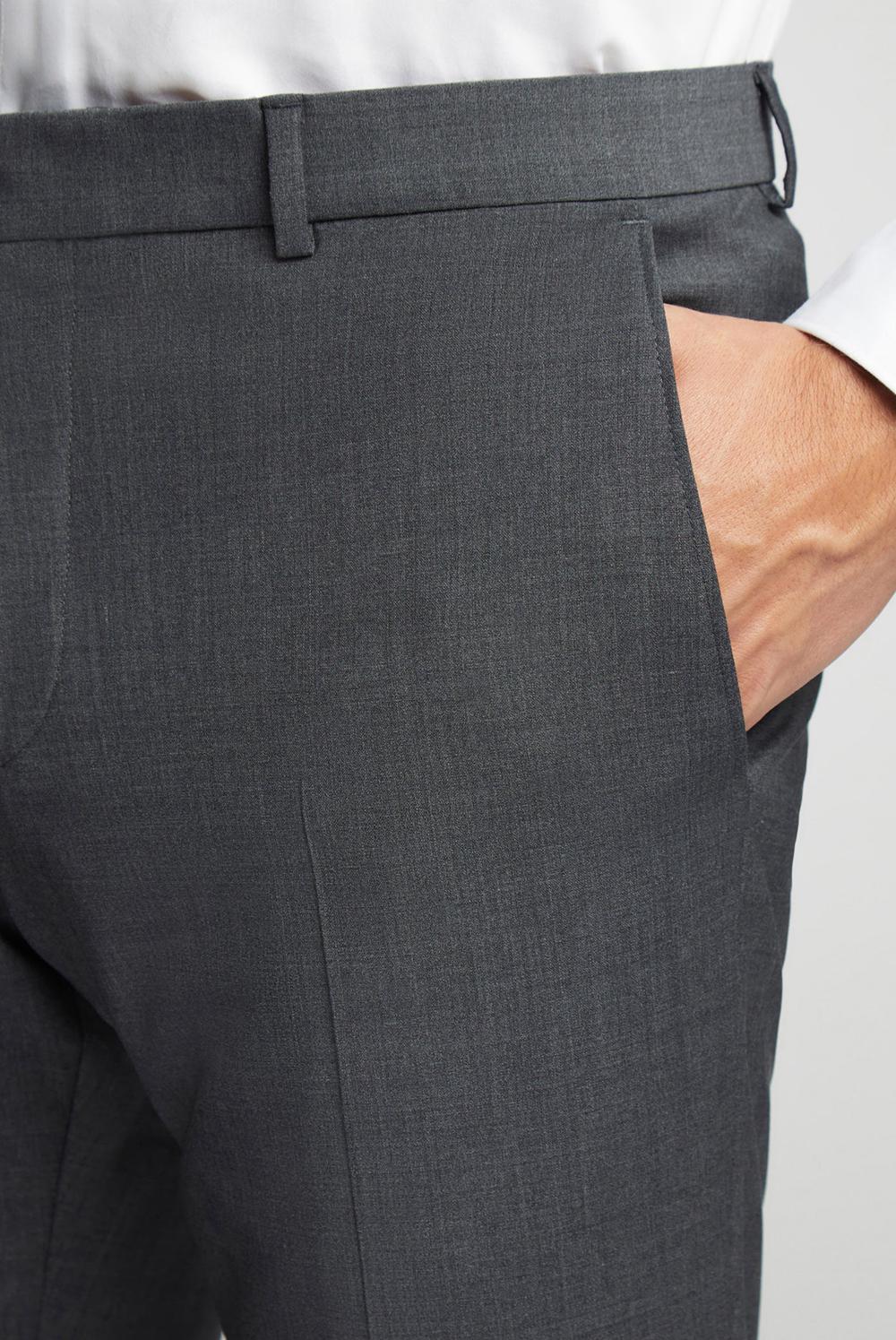 Men Ted Baker PANAMA - Wool Blend Slim Fit Suit Trousers Charcoal | KSA  2740-CGRDV