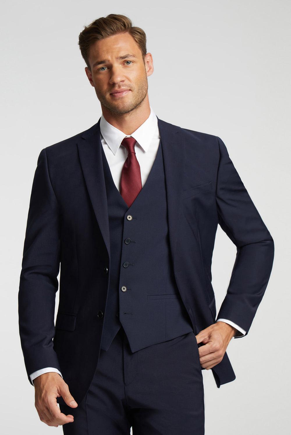 Men Ted Baker PANAMA - Wool Blend Slim Fit Suit Jackets Navy | KSA  1273-VMPBN