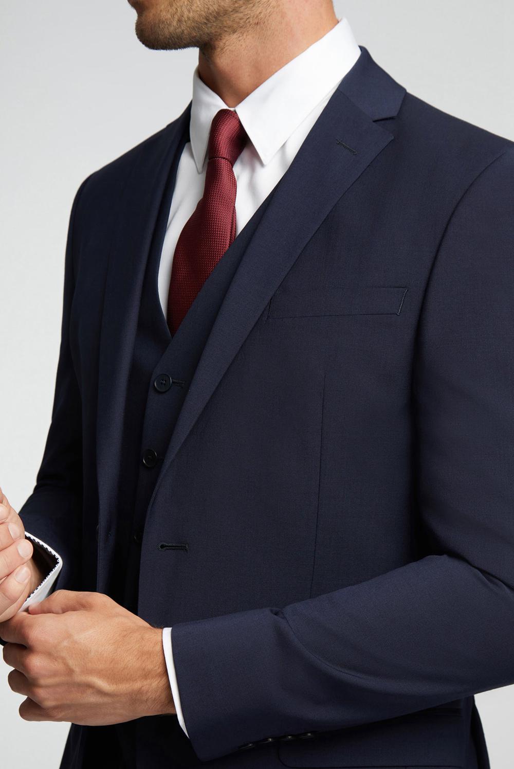 Men Ted Baker PANAMA - Wool Blend Slim Fit Suit Jackets Navy | KSA  1273-VMPBN