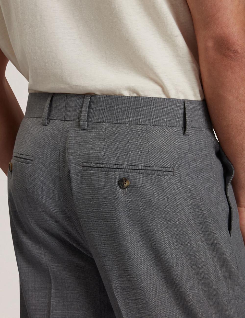 Men Ted Baker SELWYNT - Lightweight Wool Blend Trousers Mid-Grey | KSA  8259-YWLZV