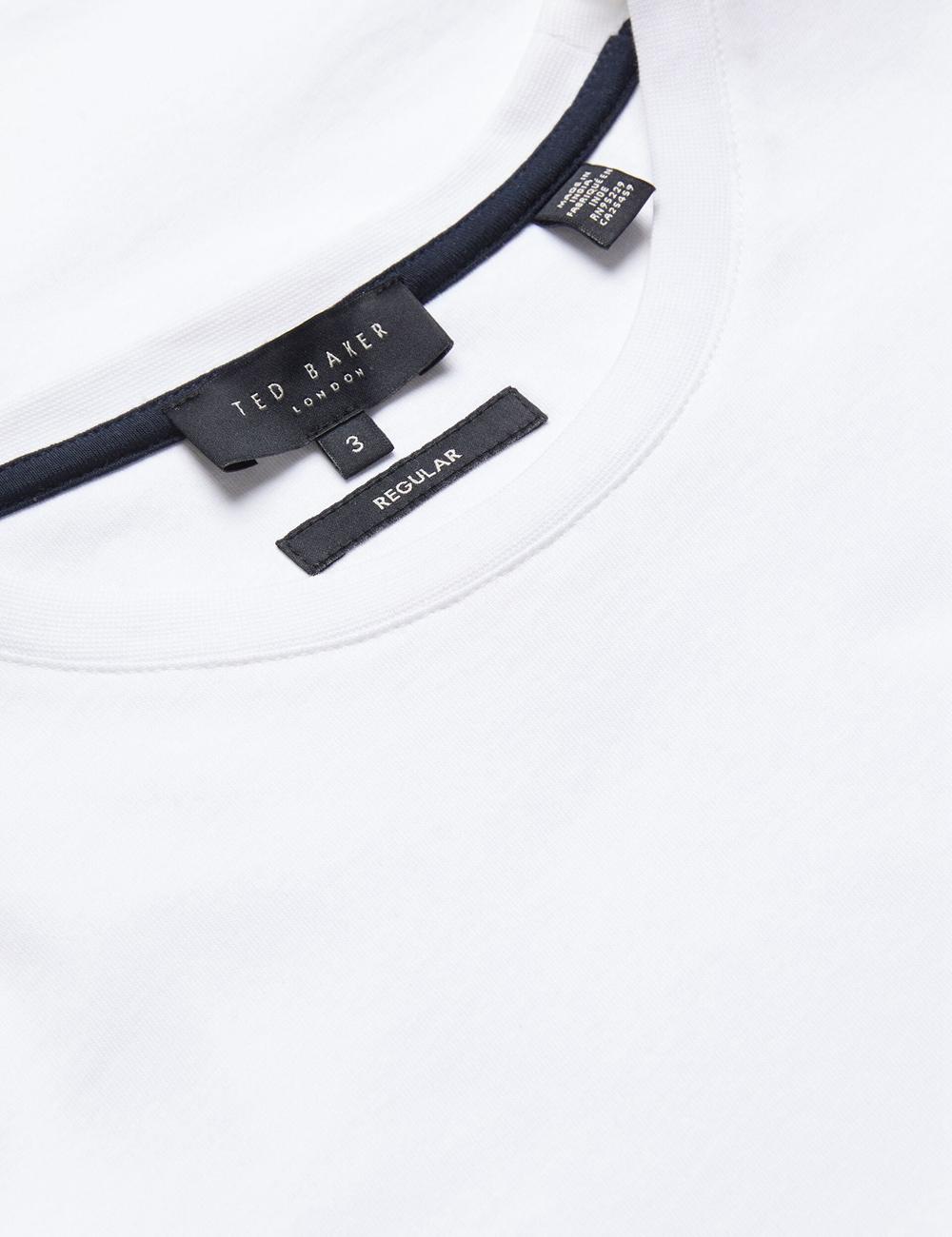Men Ted Baker TYWINN - Classic Crew Neck Cotton T-Shirts White | KSA  0427-OHNVJ