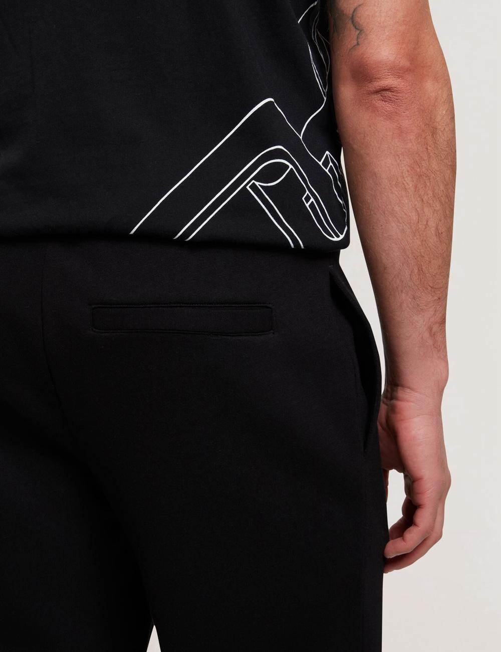 Men Ted Baker UAVER Slim Fit Neoprene Joggers Black | KSA  2473-QJLNZ