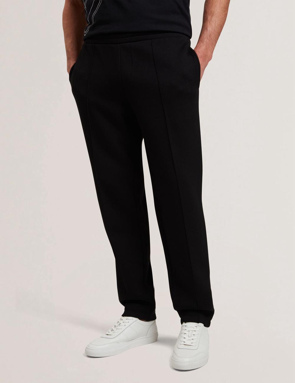 Men Ted Baker UAVER Slim Fit Neoprene Joggers Black | KSA  2473-QJLNZ
