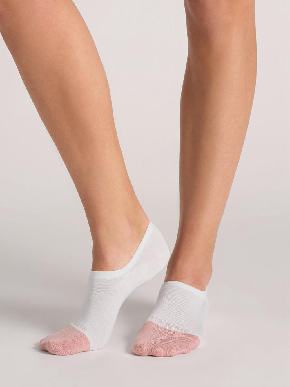 Women Ted Baker 3 Pack Contrast Toe Liner Trainer Socks White | KSA  3248-KLOXR